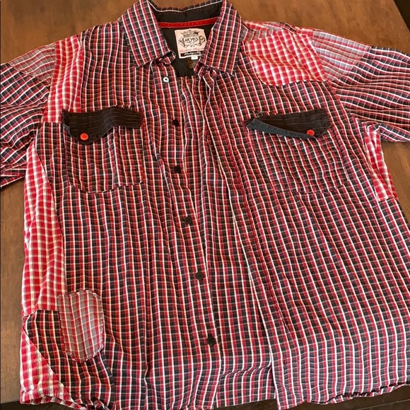 Akademiks patch work dress shirt - Picture 2 of 5